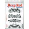 Deep Red Stamps Vector Flourishes Rubber Cling Stamp Set 4 x 6 inches